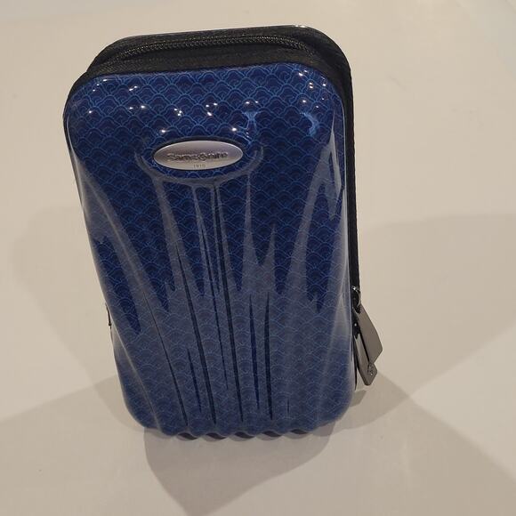 Samsonite ANA First Class Blue Black Zip Travel Case Amenity Toiletry Bag Pouch - Picture 3 of 10